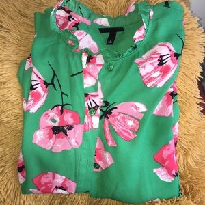 Floral Button Down Blouse